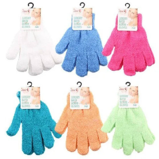 Luxury Bath Exfoliating Mitts Scrub Gloves
