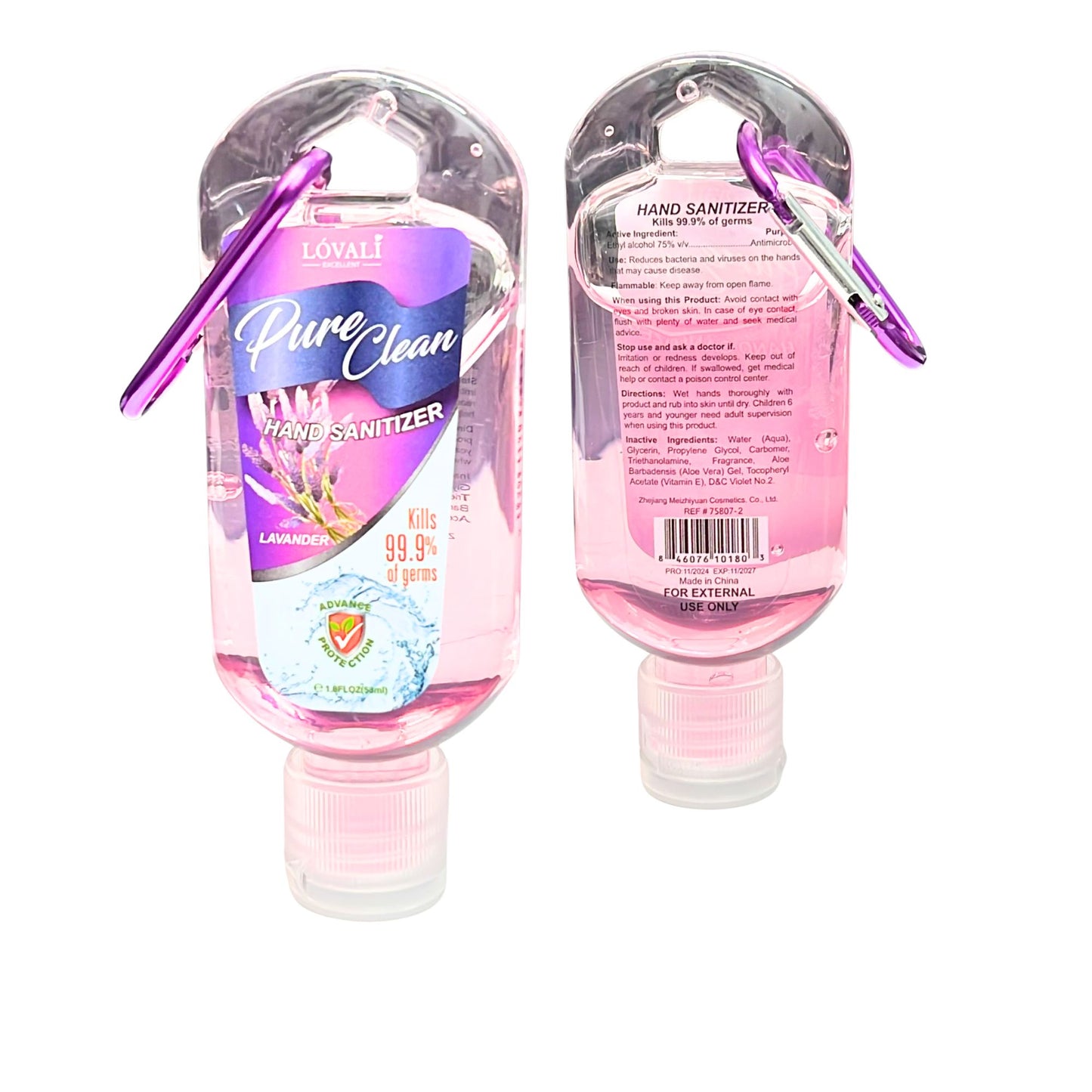 1.8 oz Lovali Pocket Hand Sanitizer with Pocket Ring