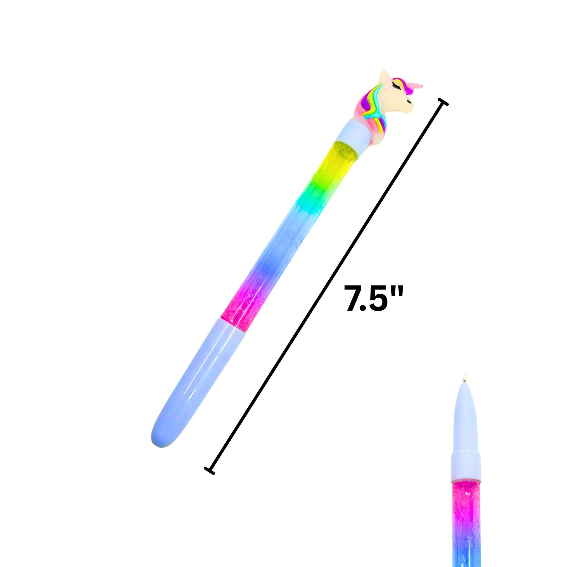 Unicorn Glitter Blue Ink Pen