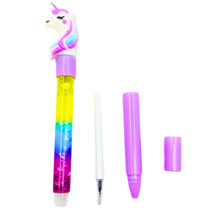 Unicorn Glitter Blue Ink Pen