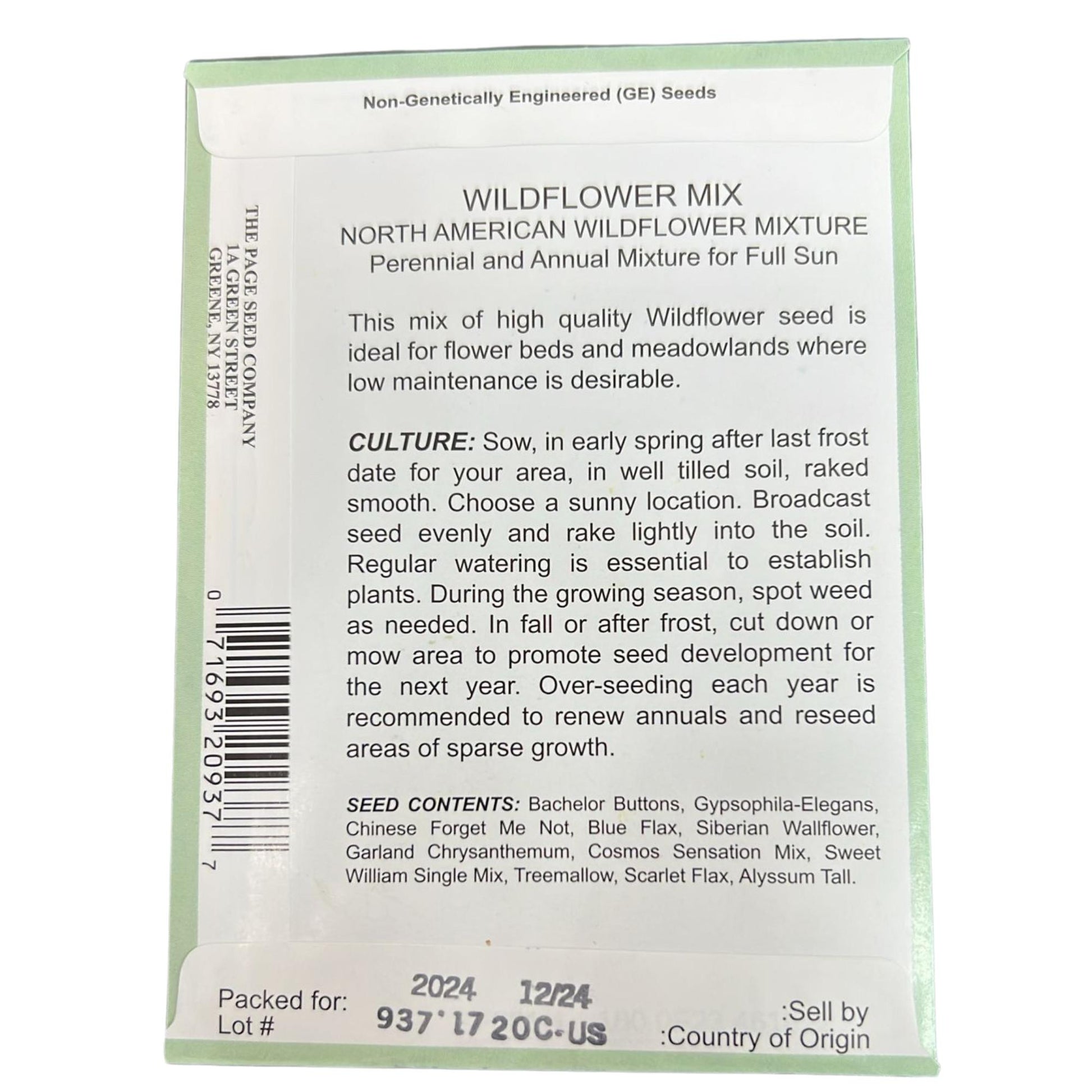 Valley Greene 300mg  Wildflower Seed Mix
